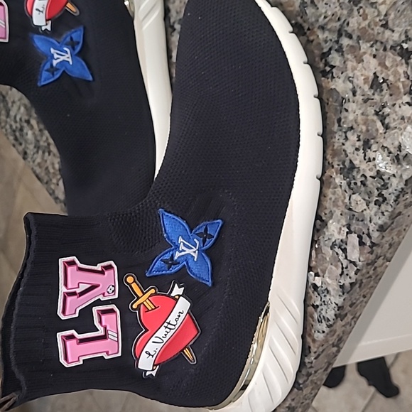 LOUIS VUITTON AFTERGAME SOCK SNEAKERS PATCH FABRIC 39 IN GREAT CONDITION! - Picture 15 of 16